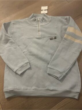 Light Blue Half-Zip Kids Sweatshirt